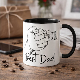 Taza Cute Modern Best Dad 
