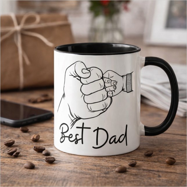 Taza Cute Modern Best Dad  (Subido por el creador)
