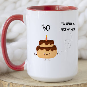 Taza Cute moderno y divertida tarta de cumpleaños