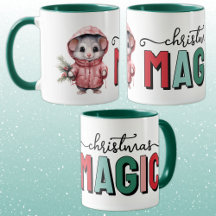 Cute mouse christmas magic