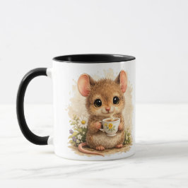 Taza Cute Mouse Mug – Adorable Mouse Drinking Coffee