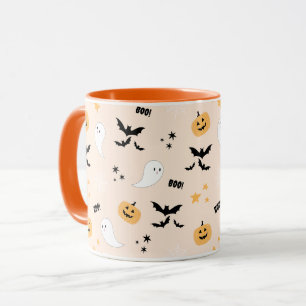 Taza Cute Naranja Halloween Boo