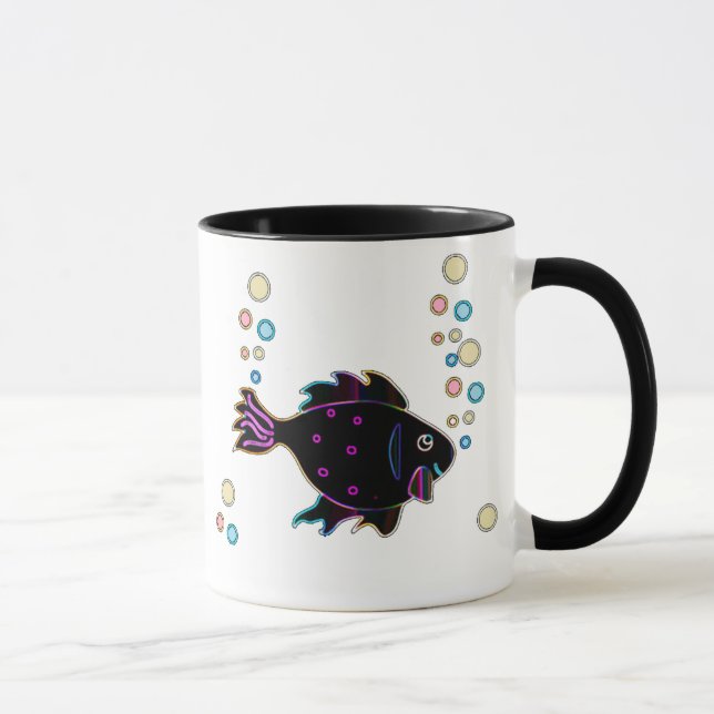 Taza Cute Neon Fish Mug (Derecha)