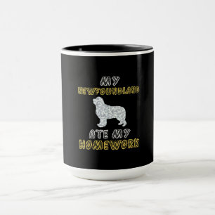 Taza Cute Newfie   Mi Terranova Se Comía Mi Hometría