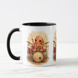 Taza Cute Octopus Drummer Coffee Mug – Music Lover