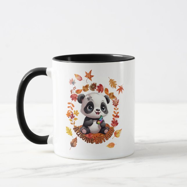Taza Cute Panda “Ausome Autumn” – Fall Autism Awerness (Izquierda)