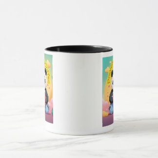 Taza Cute Panda Coffee Mug – “Powered by Coffee” 