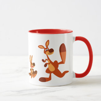 Taza Cute Personalizado Dad Kangaroo y Joey
