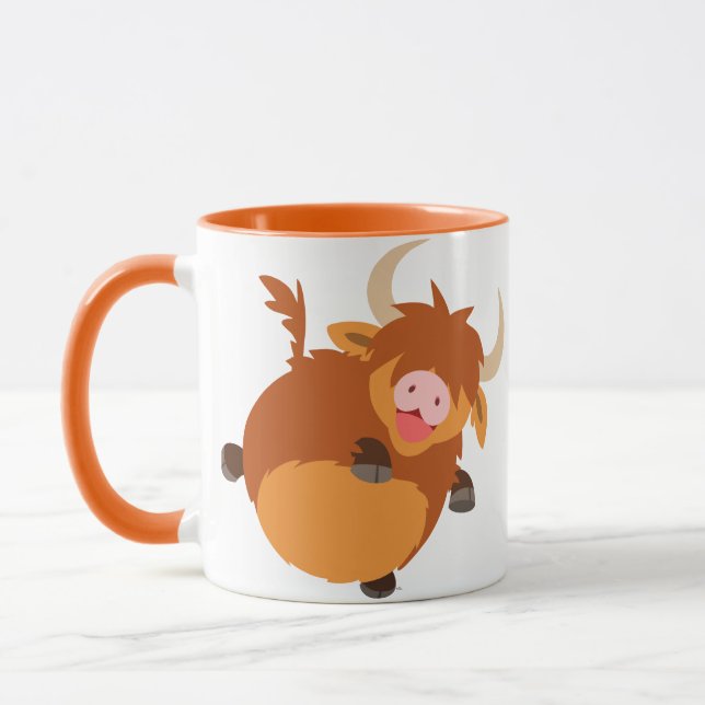 Taza Cute Personalizado flotante Highland Cow Mug (Izquierda)