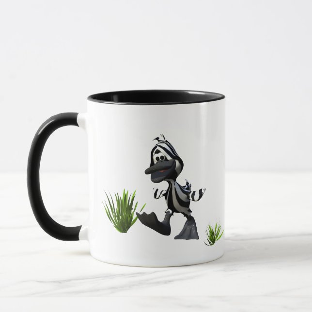 Taza Cute Personalizado Zebra Duck (Izquierda)
