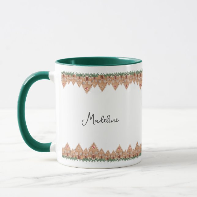 Taza Cute personalizar Gingerbread house mug (Izquierda)