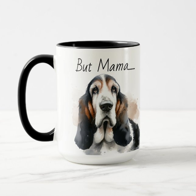 Taza  Cute Pet Mama Basset Hound Personalize Mug (Izquierda)