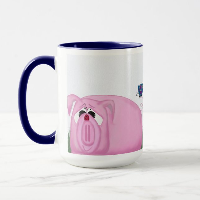 Taza Cute Piglet Chumley Y Hermosos Amigos (Izquierda)