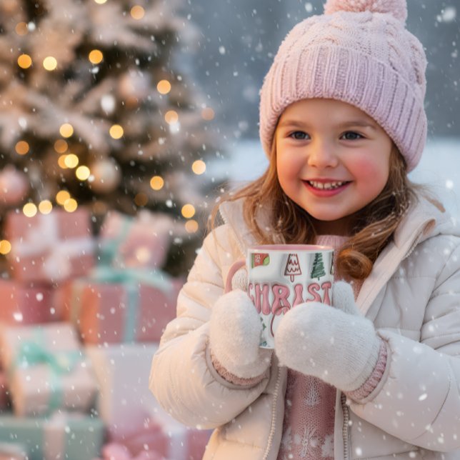 Taza Cute Pink Christmas Cheer Mug (Subido por el creador)