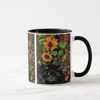Taza Cute pintura de gato blanco de Louis Wain