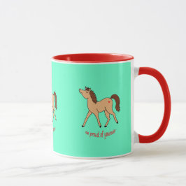 Taza Cute Pony con tu propia cita