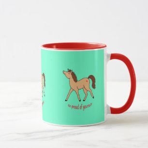 Taza Cute Pony con tu propia cita