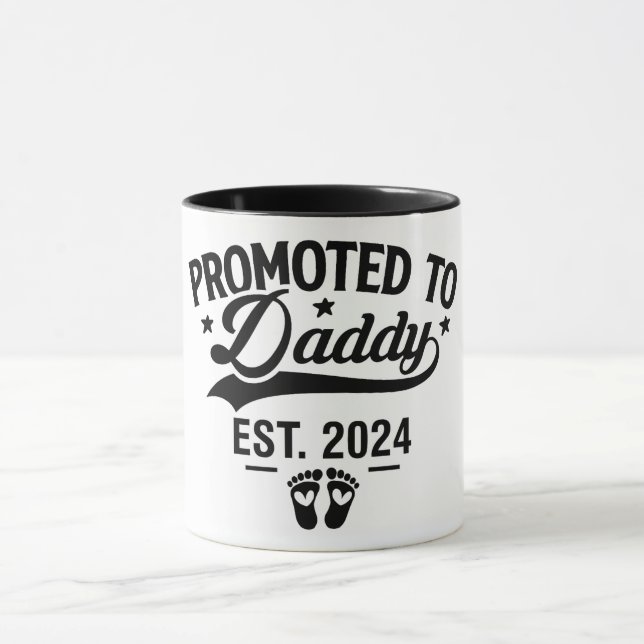 Taza Cute Promovida A Daddy 2024 (Centro)