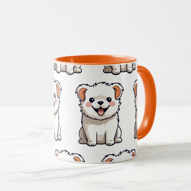 Taza Cute Puppy Mug – Seamless Dog Pattern (Anverso derecho)