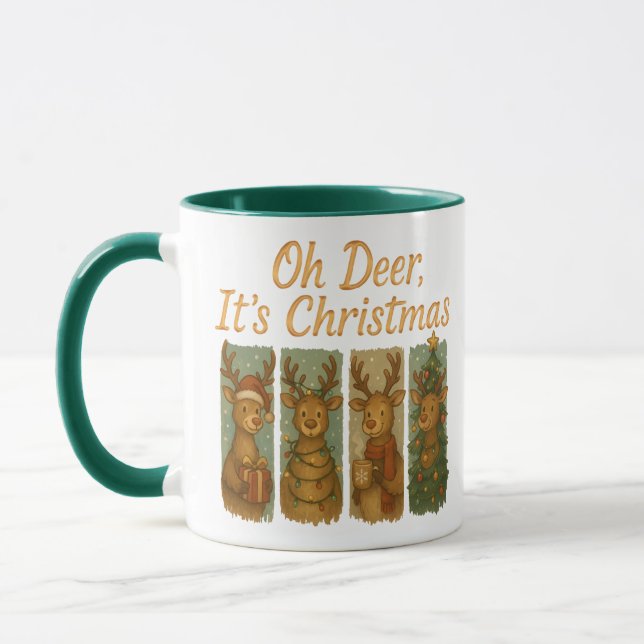 Taza Cute Reindeer Christmas – Oh Deer (Izquierda)