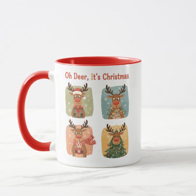 Taza Cute Reindeer Christmas – Oh Deer (Izquierda)
