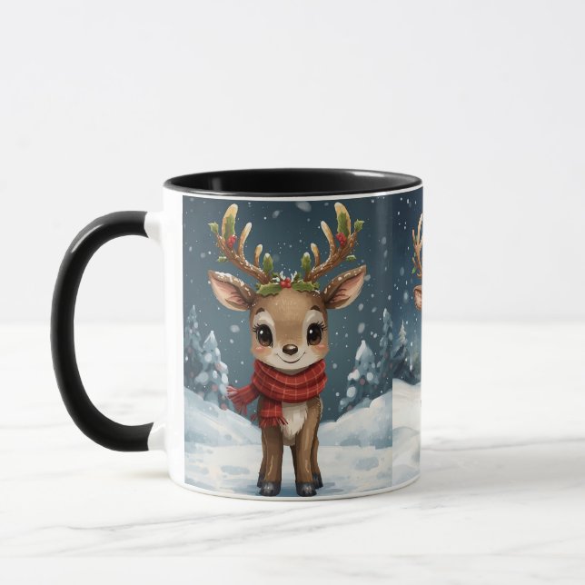 Taza Cute reindeer christmas travel mug for cozy drinks (Izquierda)