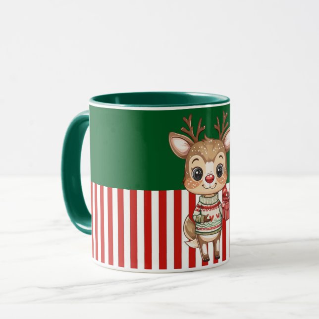 Taza Cute Reindeer with Gift Box (Anverso izquierdo)