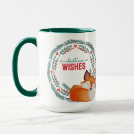 Taza Cute Sleeping Fox Christmas