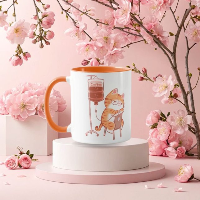 Taza Cute Sleeping Orange Cat Coffee Mug funny orange (Subido por el creador)