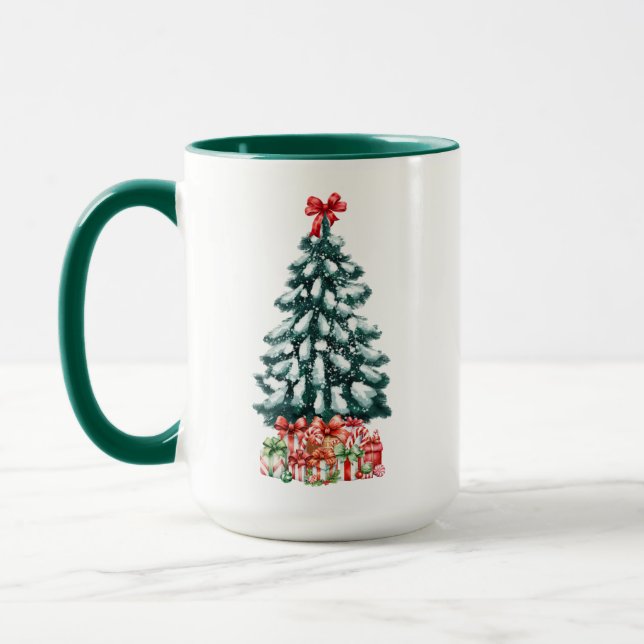 Taza Cute Snowy Christmas Tree Green (Izquierda)