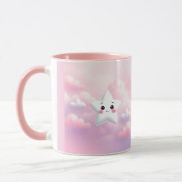 Taza Cute Stars Pink Clouds Combo Mug