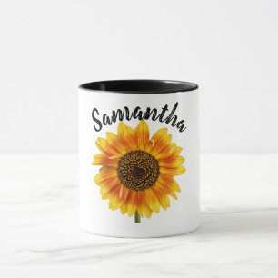 Taza Cute Sunflower Personalizado