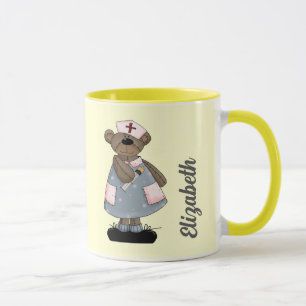 Taza Cute Teddy Bear Nombre personalizado Mug Regalo pa