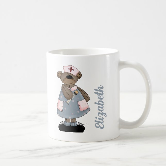 Taza Cute Teddy Bear Nombre personalizado Mug Regalo pa (Derecha)
