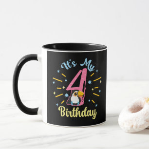 Taza Cute Toucan cuarto cumpleaños Chica de nacimientos