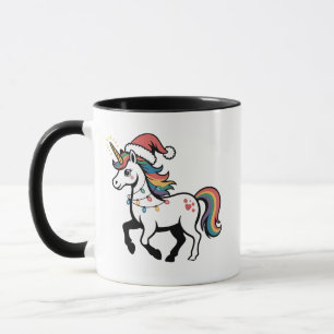 Taza Cute Unicorn Deer Reno Ciervo Luces Divertidas De