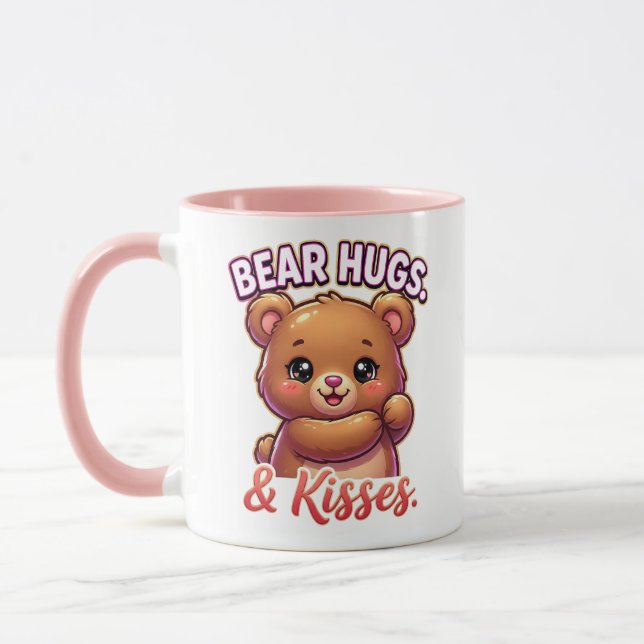 Taza Cute Valentine Bear – Bear Hugs & Kisses (Izquierda)