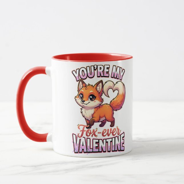Taza Cute Valentine Fox – You’re My Fox-Ever Valentine (Izquierda)
