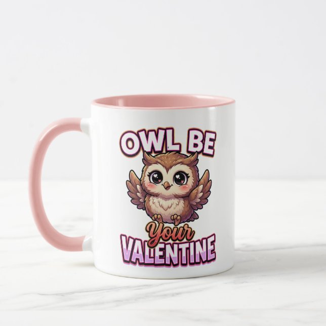Taza Cute Valentine Owl – Owl Be Your Valentine (Izquierda)