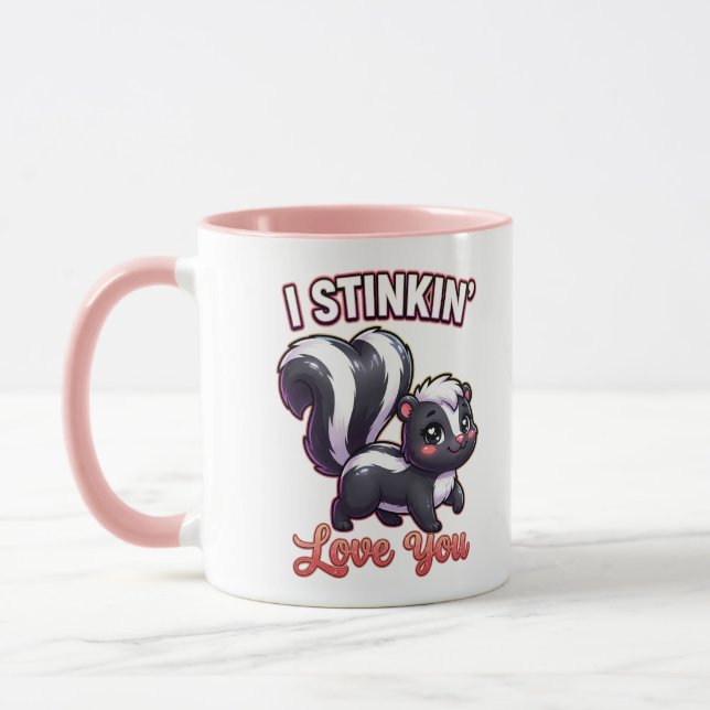 Taza Cute Valentine Skunk – I Stinkin’ Love You (Izquierda)