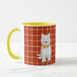 Taza Cute West Highland terrier 'gonnae nae touch' mug