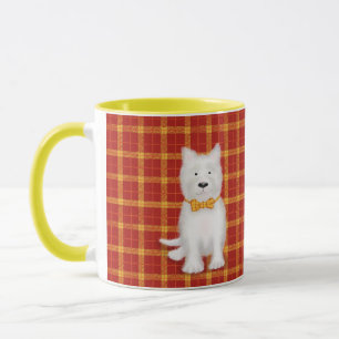Taza Cute West Highland terrier 'gonnae nae touch' mug