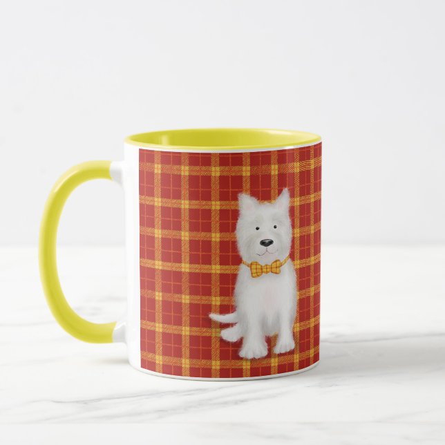 Taza Cute West Highland terrier 'gonnae nae touch' mug (Izquierda)