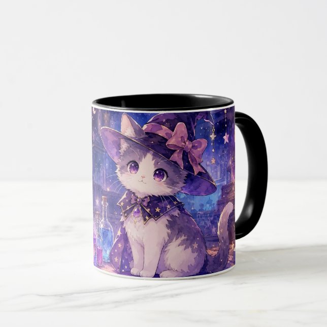 Taza Cute Witch Kitten Mug (Anverso derecho)