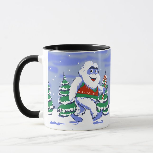 Taza Cute yeti christmas in forest (Izquierda)