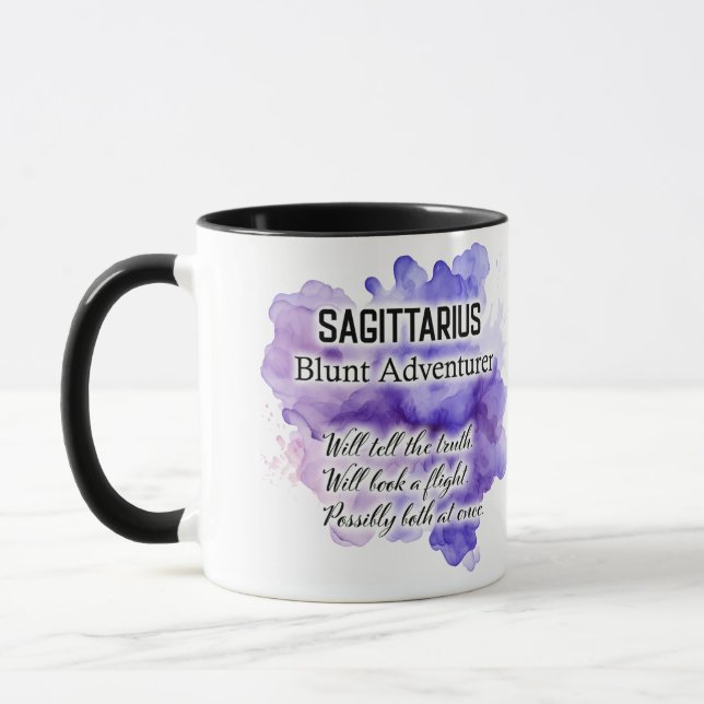 Taza Cute Zodiac Sign Traits/ Sagittarius Wrap  (Izquierda)