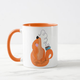 Taza Cute Zorro Moderno Descanso de Café