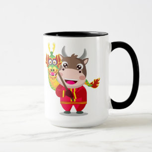 Taza Cuto Año Nuevo Chino de los Rasgos Ox