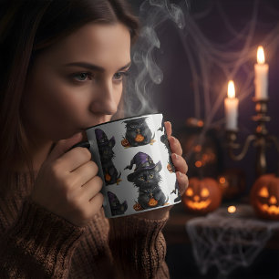 Taza Cuto Gato De Halloween En Diseño De Disfraces De H