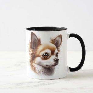 Taza Cuto pelo largo Chihuahua cachorro